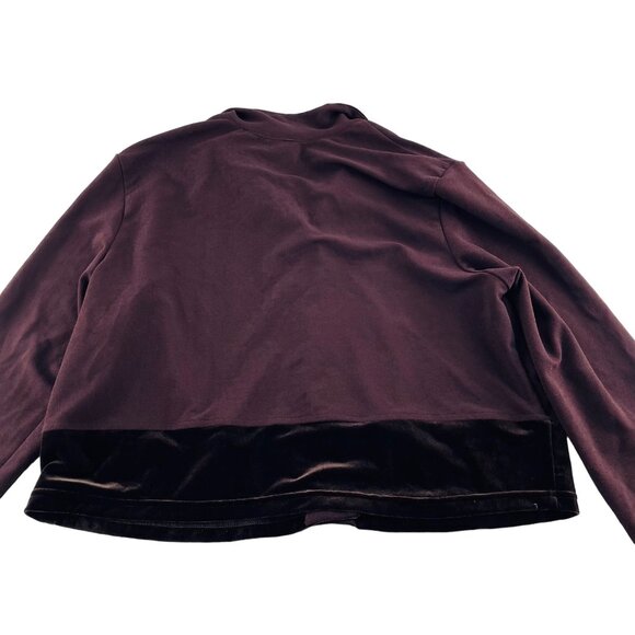 Coldwater Creek Womens Velvet Trim Button-Up Jacket Size 1X Cardigan Brown - Picture 5 of 5